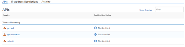 Available Services and Certification Statuses